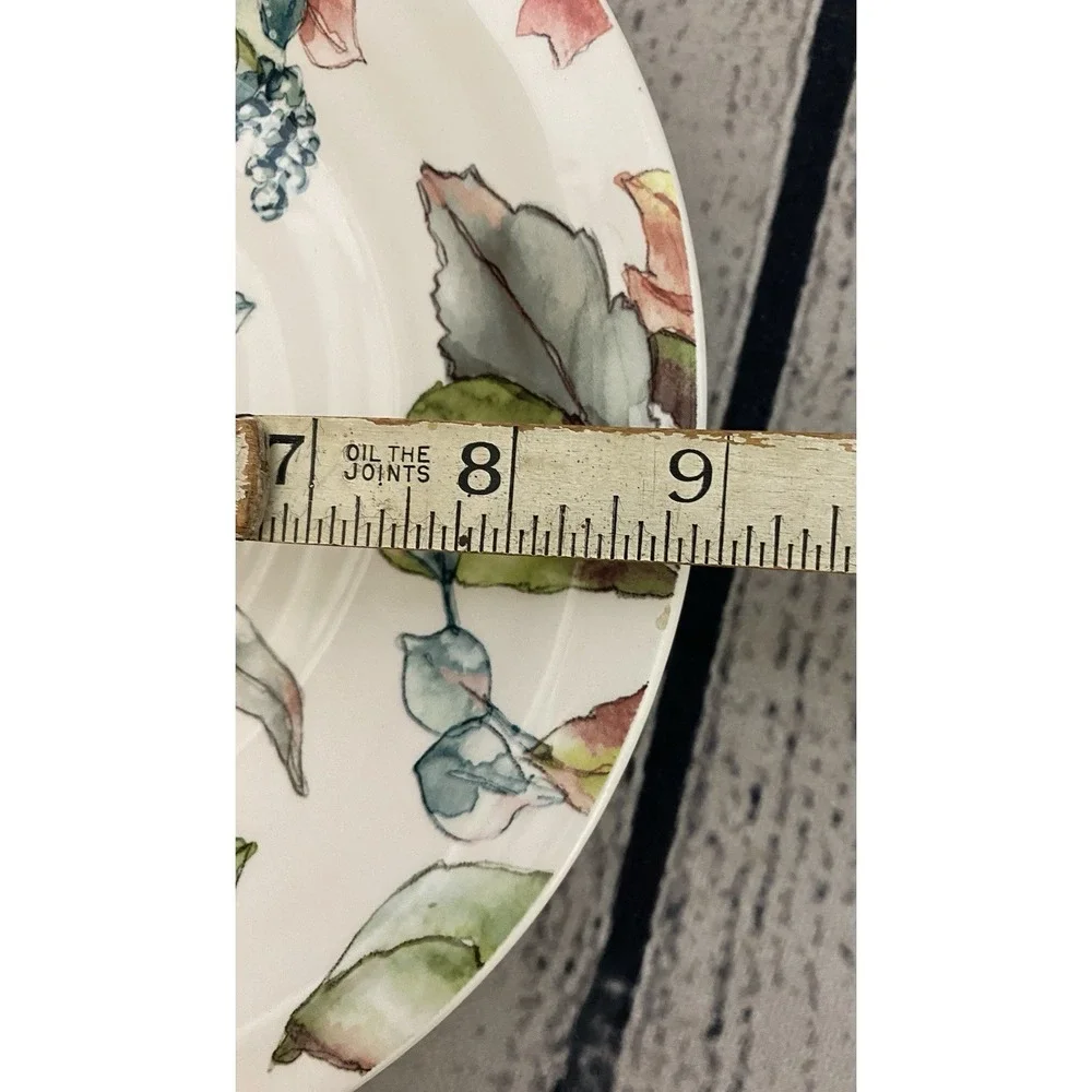 Pier 1 Waterbury Leaves Salad Plate Ironstone Fall Colors 8-7/8
